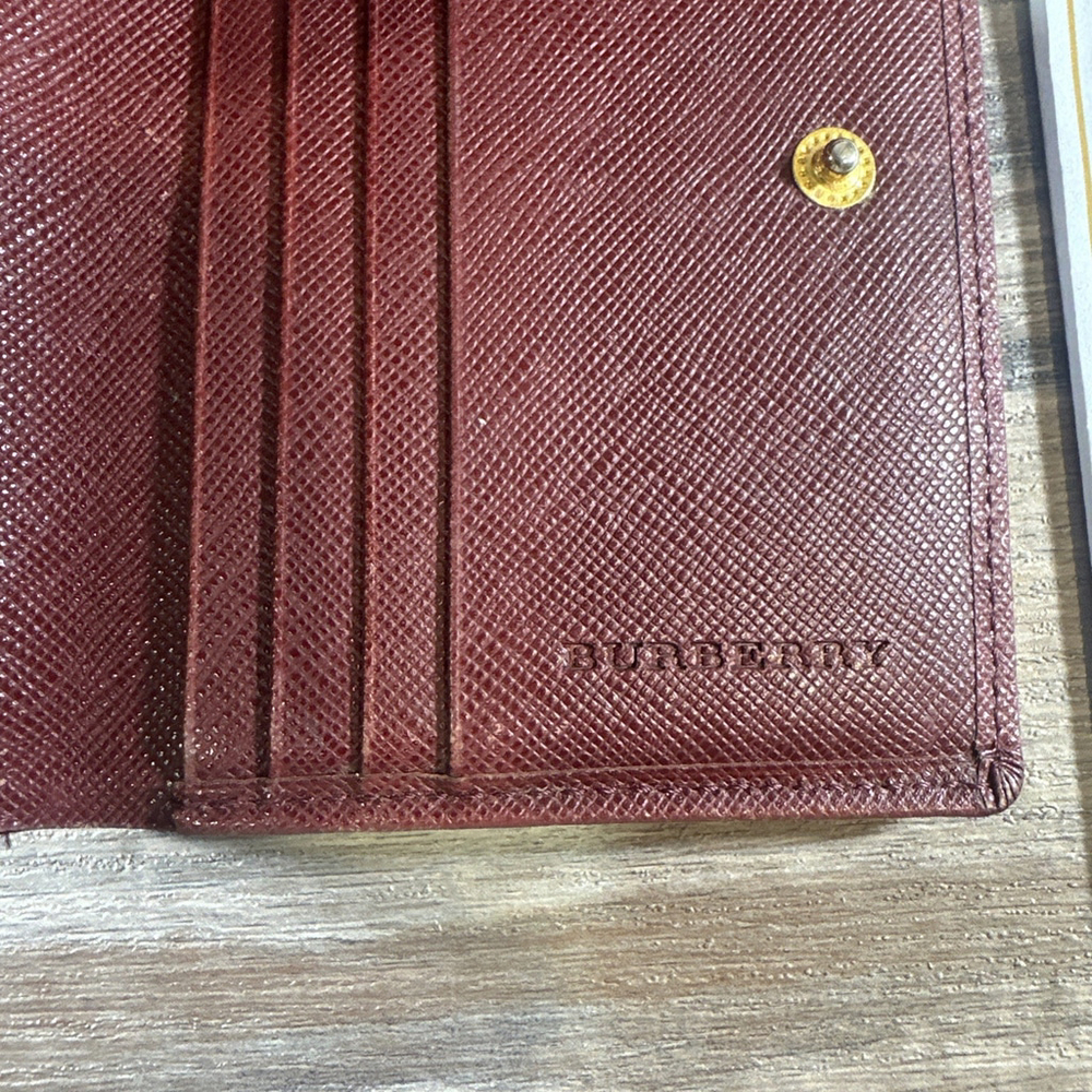 Burberry Nova Check Canvas Leather Trifold Wallet Beige With COA - Picture 5 of 10
